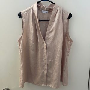 Calvin Klein beige colored sleeveless top